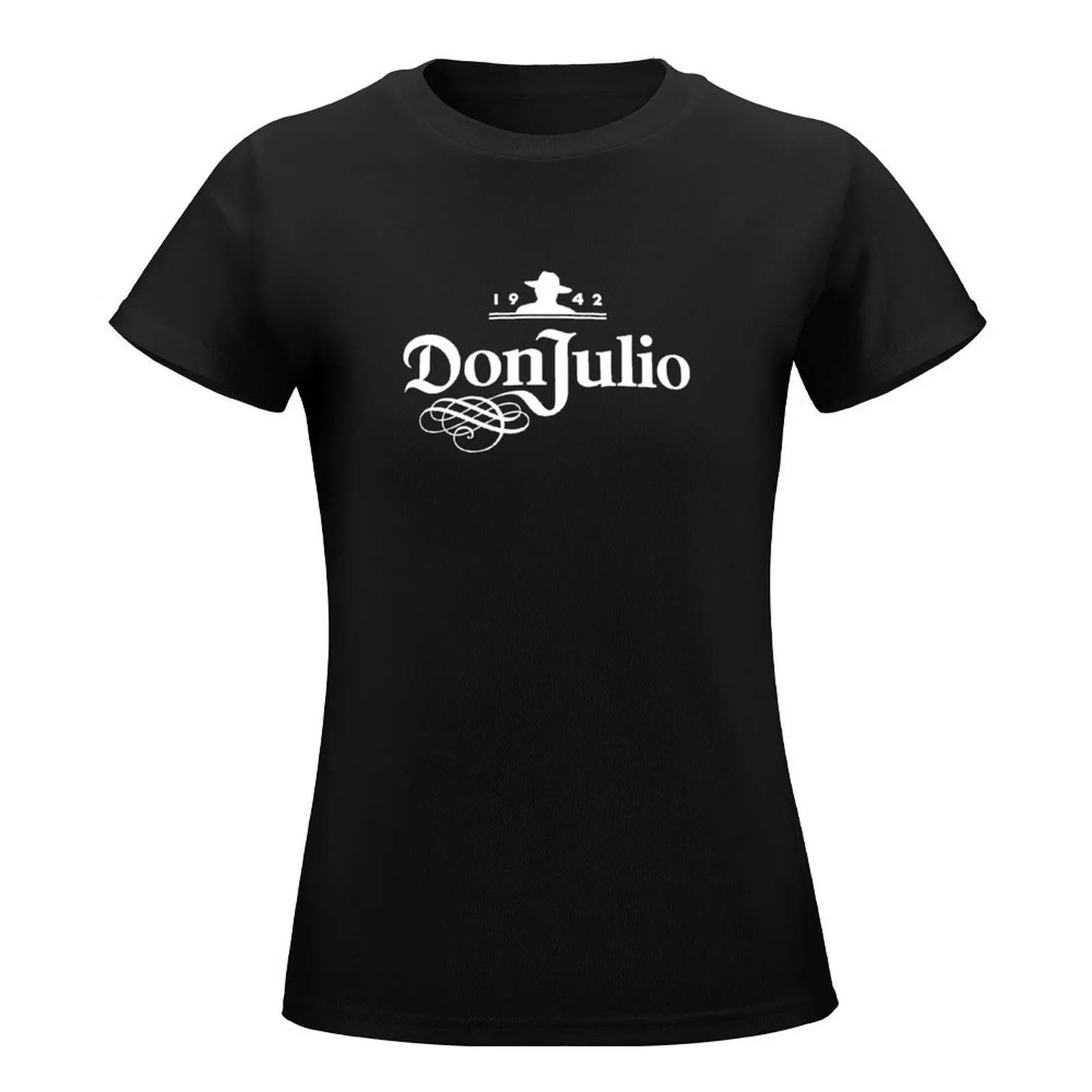 Don Julio 1942 White Logo T-Shirt animal print shirt for girls summer top aesthetic clothes Aesthetic clothing woman t shirt