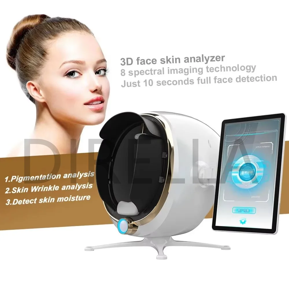 Skin Analyzer Machine AI Facial Recognition 3D Digital Skin Scanner Facial Diagnosis Detector Skin Analysis Salon Beauty Machine