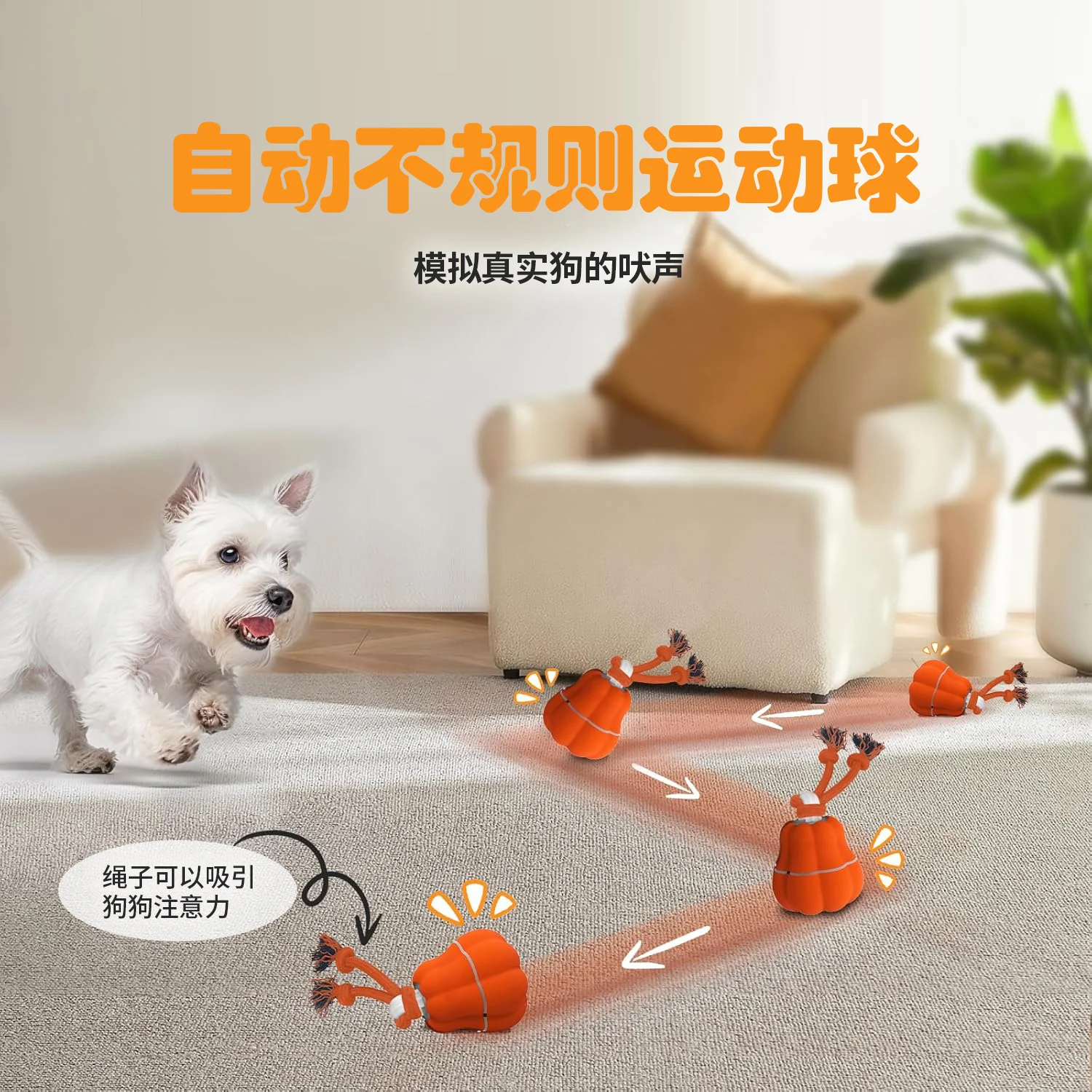 

Pet electric toy ball, cat self entertainment, interactive and funny dog toy, automatic dog walking tool