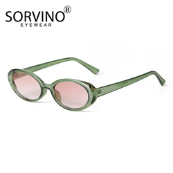 SORVINO Small Oval Sunglasses Women Sexy Green Pink Retro Leopard Sun Glasses Colorful Shade Eyeglasses Brown 2024