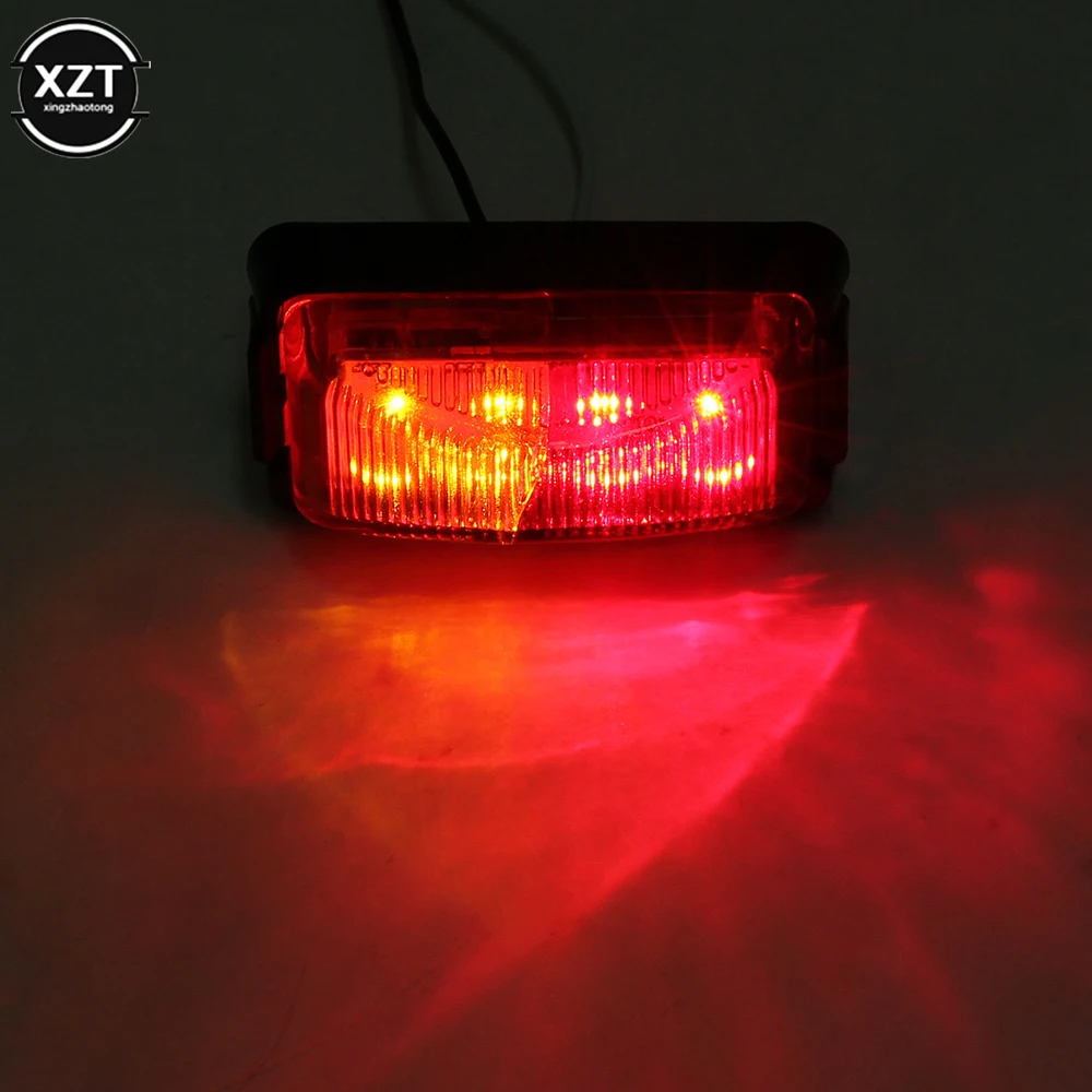 Hot Selling 8LED Dual Color Truck Side Lights 10V-30V Trailer LED Signal Lights Red And Yellow Tail Lights