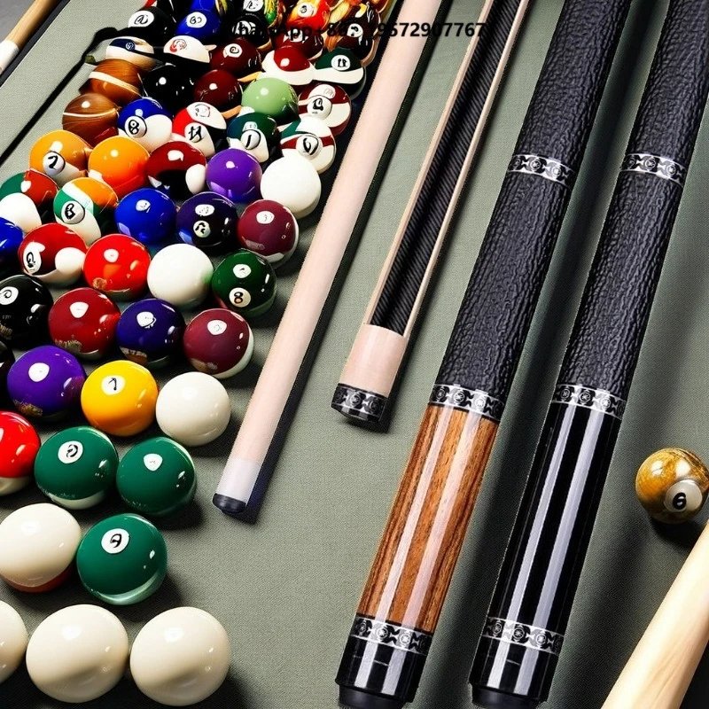 Integrated Rod  Eight Ball Pool Cue Nine-ball Center Joint Maple Butt Sleeve 18oz 145cm Durable