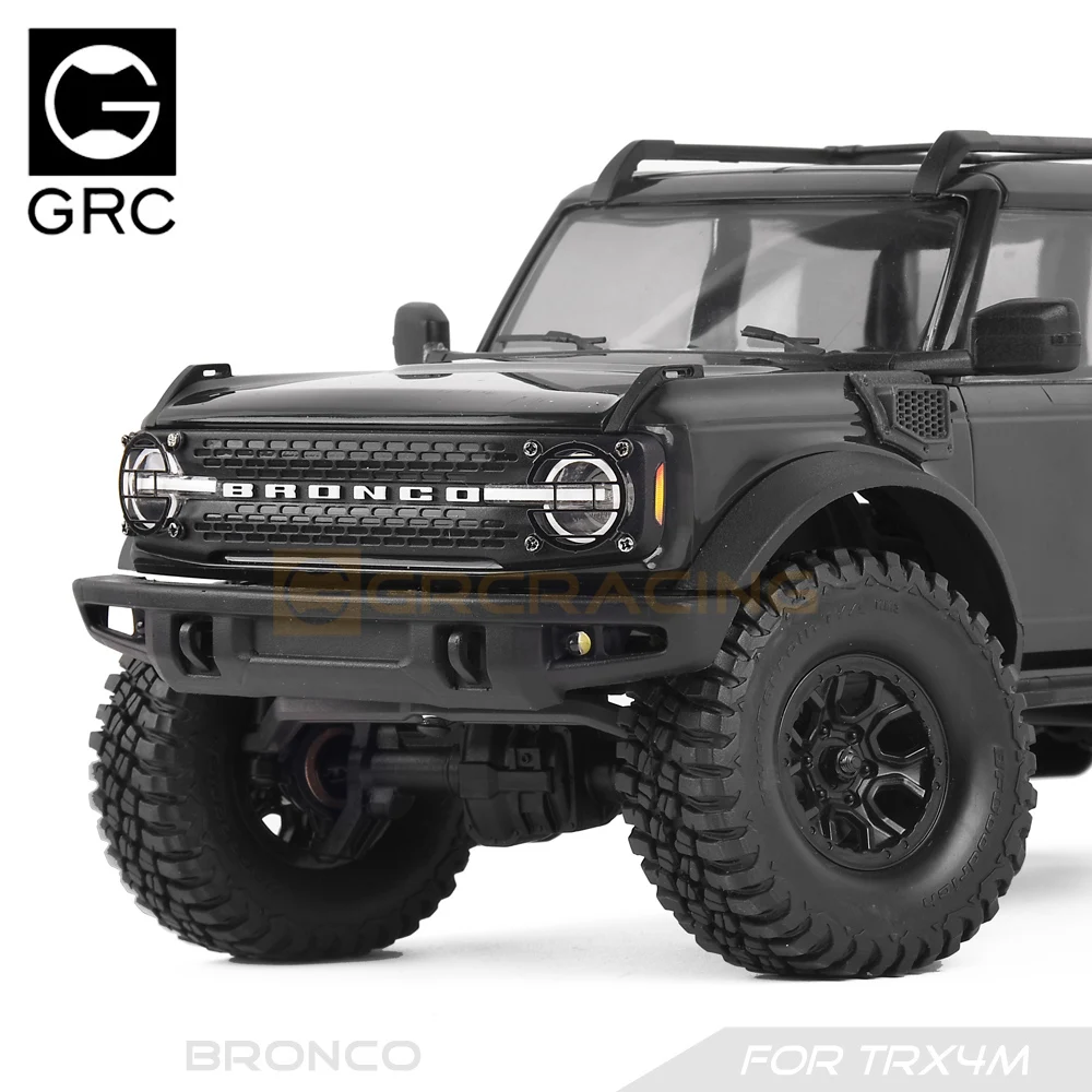 For 1/18 Rc Crawler Car Traxxas Trx-4m Bronco Trx4m Stainless Steel Headlight Cover Simulated Metal Lampshade # G179ns/g179nb