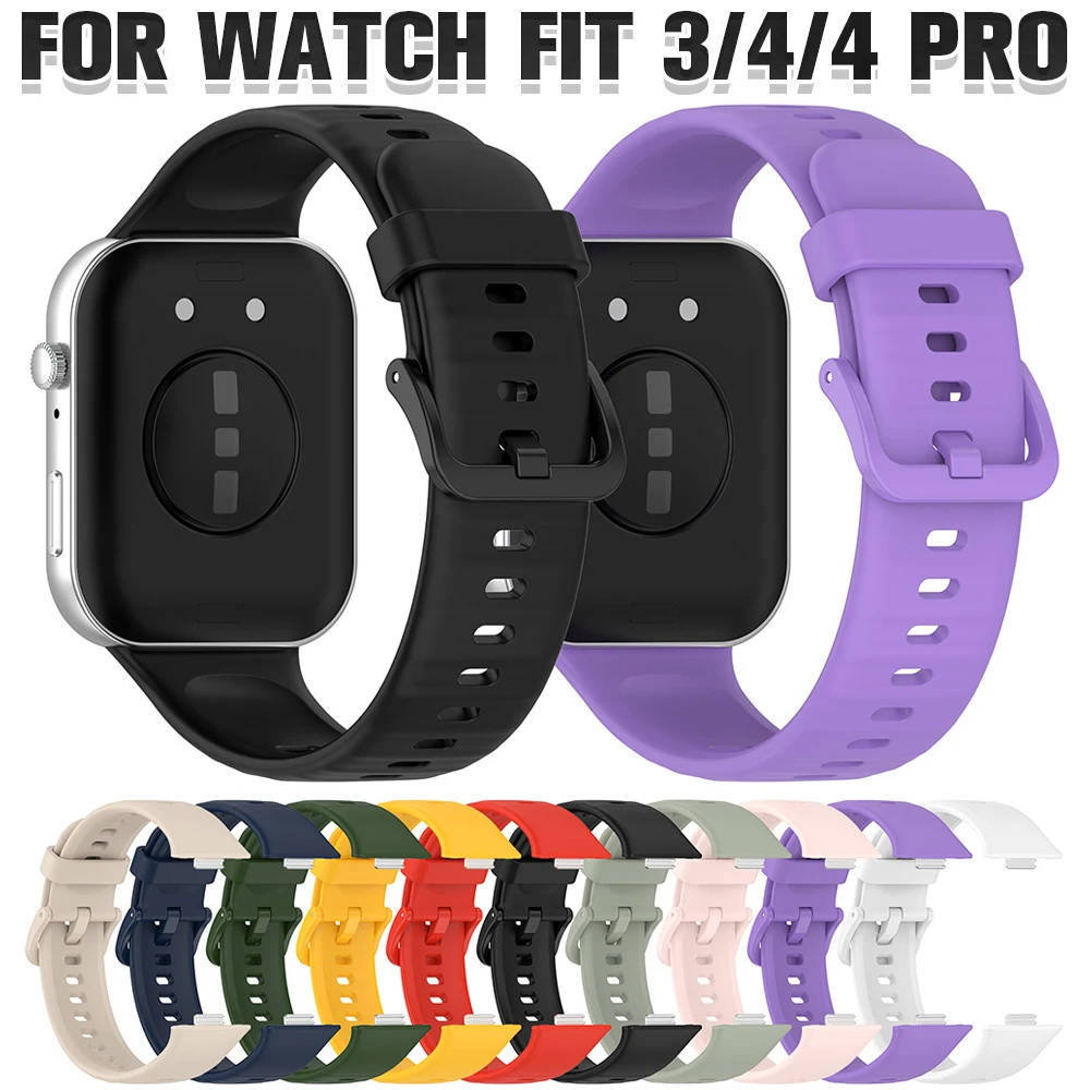 

Silicone Sports Strap for Huawei Watch Fit 4 3 SmartWatch Bracelet for HUAWEI WATCH FIT 4 Pro Rubber Correa Replace Accessories