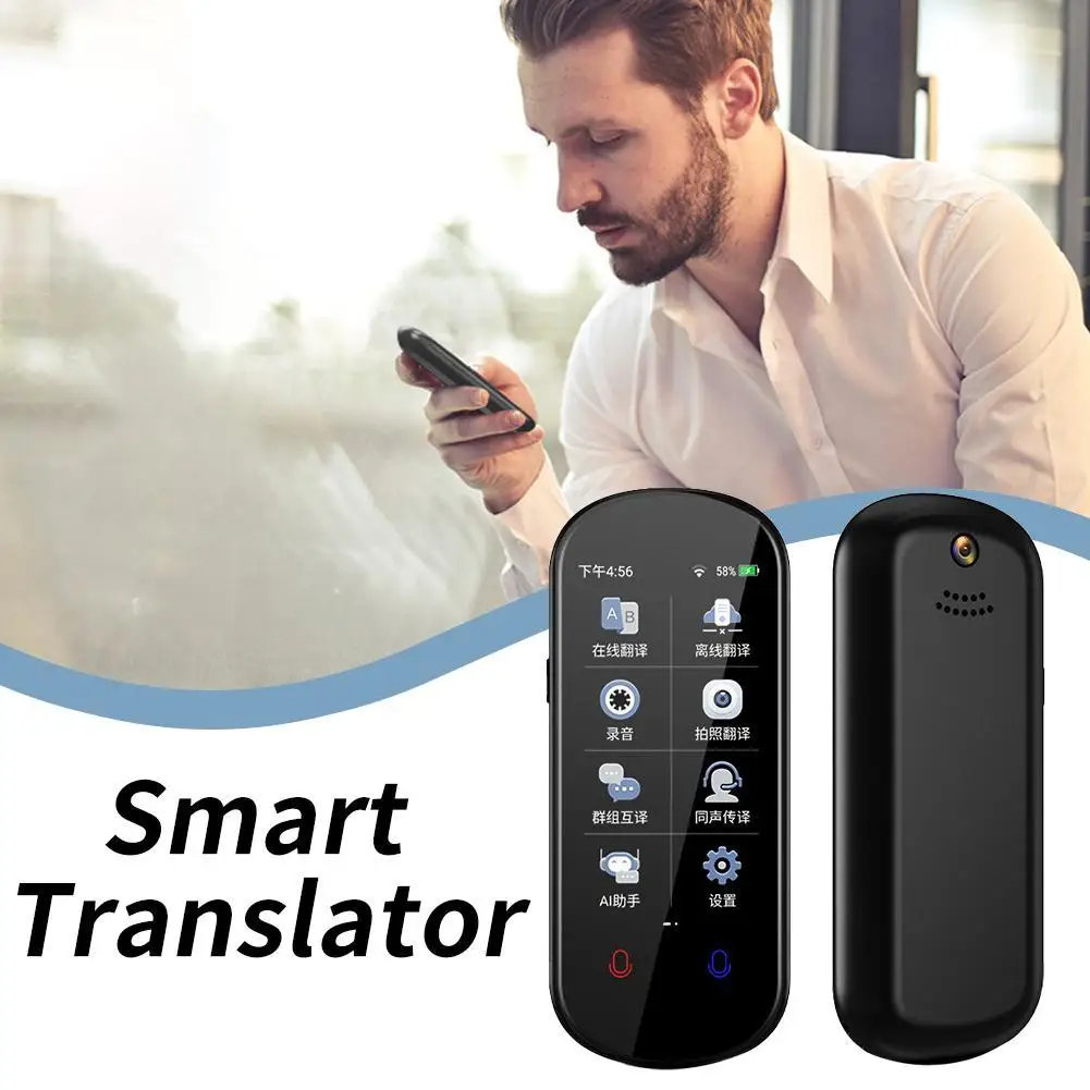 

Portable Language Translator Device Z2 with 138 Languages Voice Translating Offline Translation Support Voice Video Recording