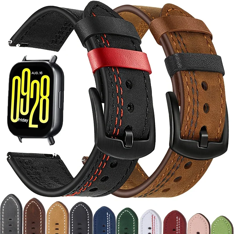 Leather Loop Strap for Redmi Watch 5 Lite Band for Xiaomi Watch 5 Active Wristband Replacement Bracelet 22mm Correa Accessorie