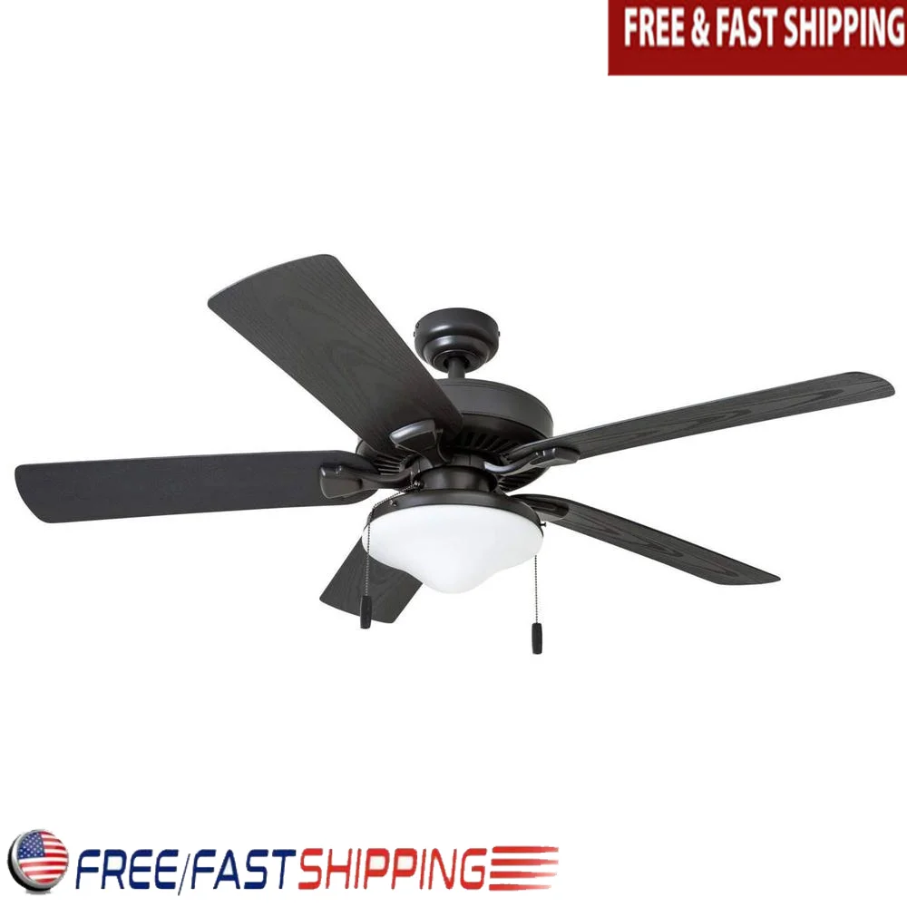 

Наружный потолочный вентилятор 52-дюймовый внутренний уличный вентилятор с комплектом освещения Тяговые цепи Двусторонний двигатель Тихие лопасти Устойчивость к атмосферным воздействиям