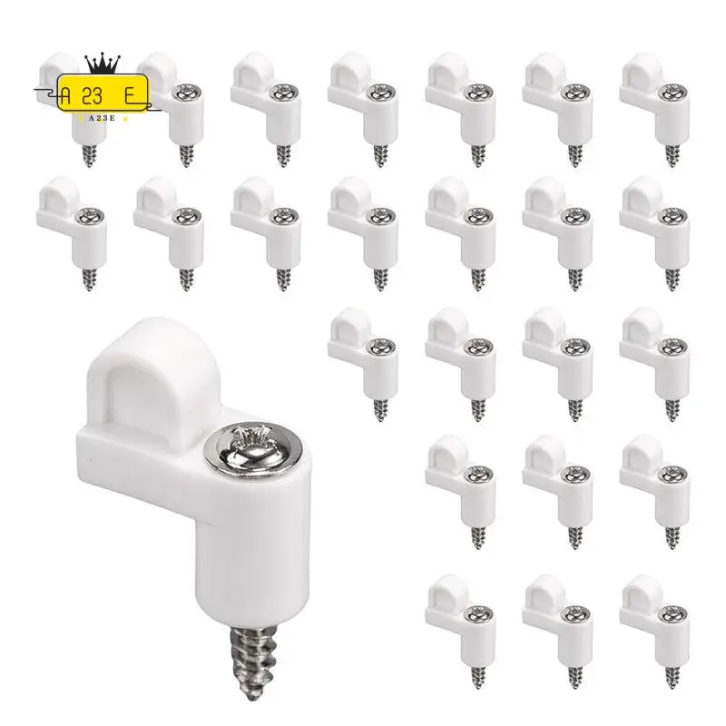 

A23E-24Pcs 3/8 Inch Nylon Window Screen Clips With Alloy Screws For Secure Fastening -