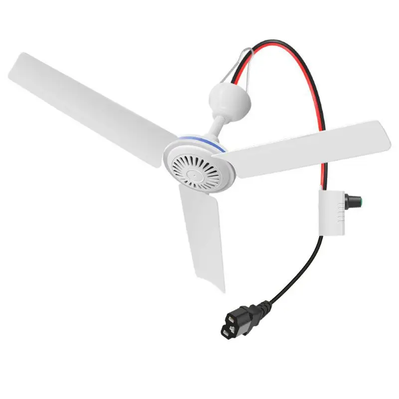 

Small Ceiling Fan C13 Plug Hanging Fan Air Cooler Adjustable Speed 12V-85V Dropship