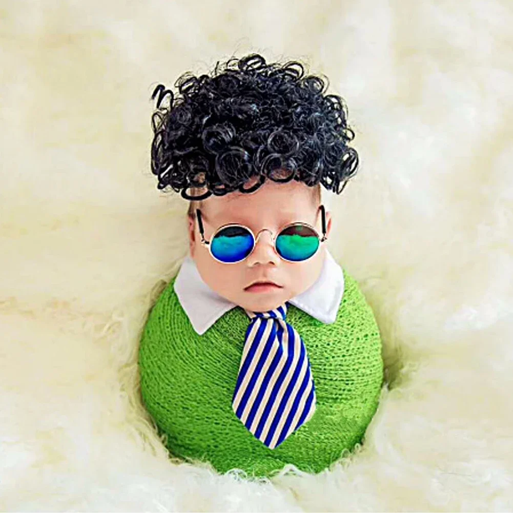 4Colors Funny Cute Infant Glasses Photo Shooting Studio Accessories Newborn Mini Sunglasses Photography Props for Baby Souvenirs