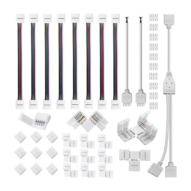 5 Pin LED Strip Connector Kit, for 12Mm RGBW LED Strip Connection Include T Shape 5 Pin LED RGBW ConnectorT98C