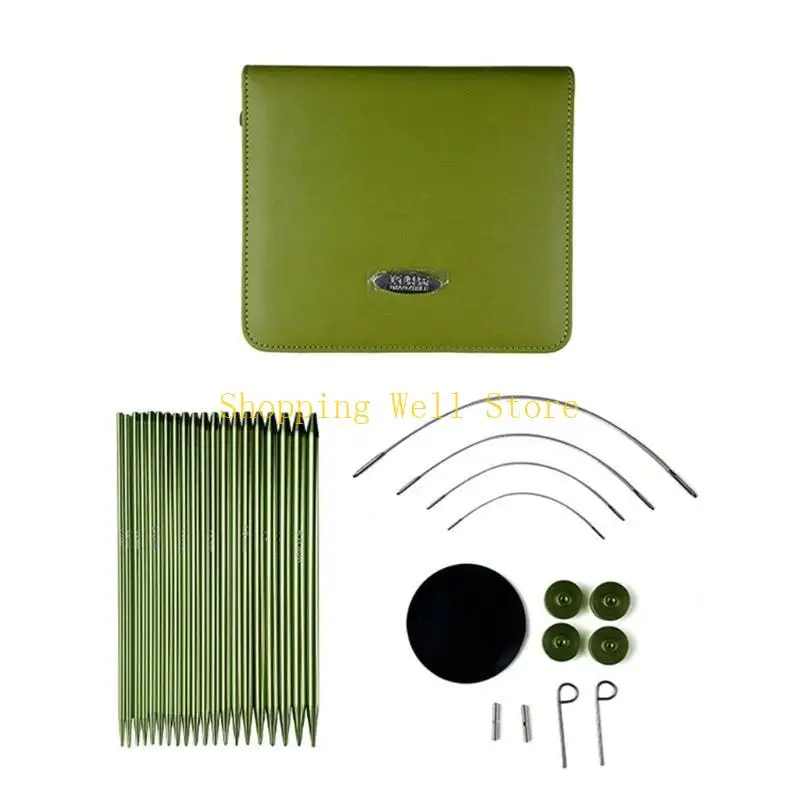 

KX4B Circular Knitting Needle Set with Case and Accessories Round Knitting Needle Size From 2.2mm to 5.0mm Knitting Supplies