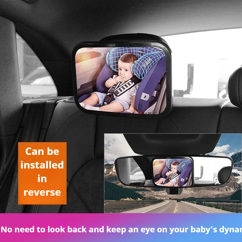 

2Pcs baby car mirrors adjustable car rear seat mirrors facing headrest mounted children baby safety monitoring accessories