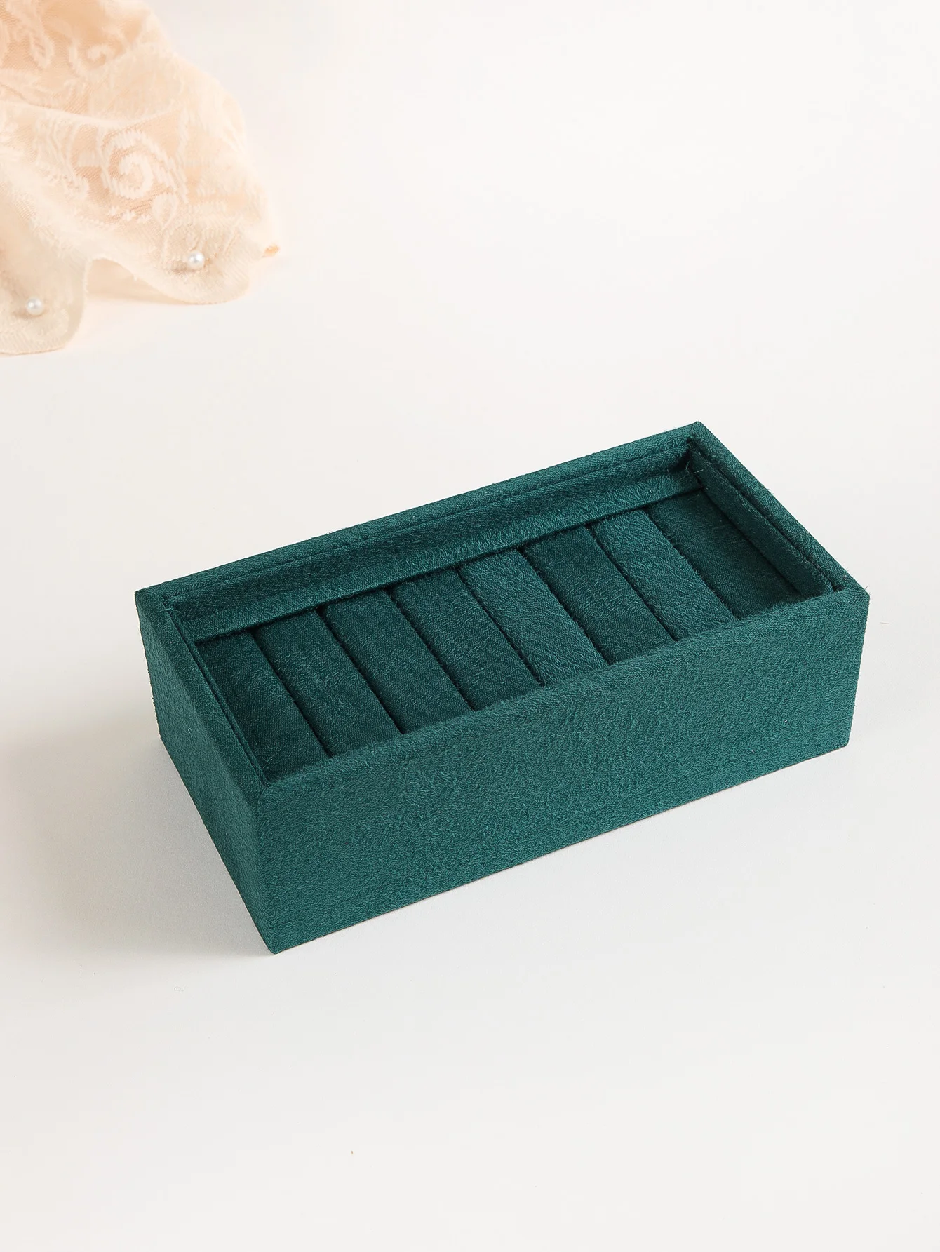 High-grade Velvet Suede Jewelry Display Tray Ring Earring Organizer Holder Rack Showcase Plate Fashion Jewellry Storage Box Case