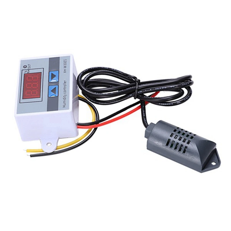 ABHU XH-W3005 AC 110-220V 10A Pengendali Kelembaban Digital 0-99% Regulator Kelembaban RH dengan Sensor Kelembaban