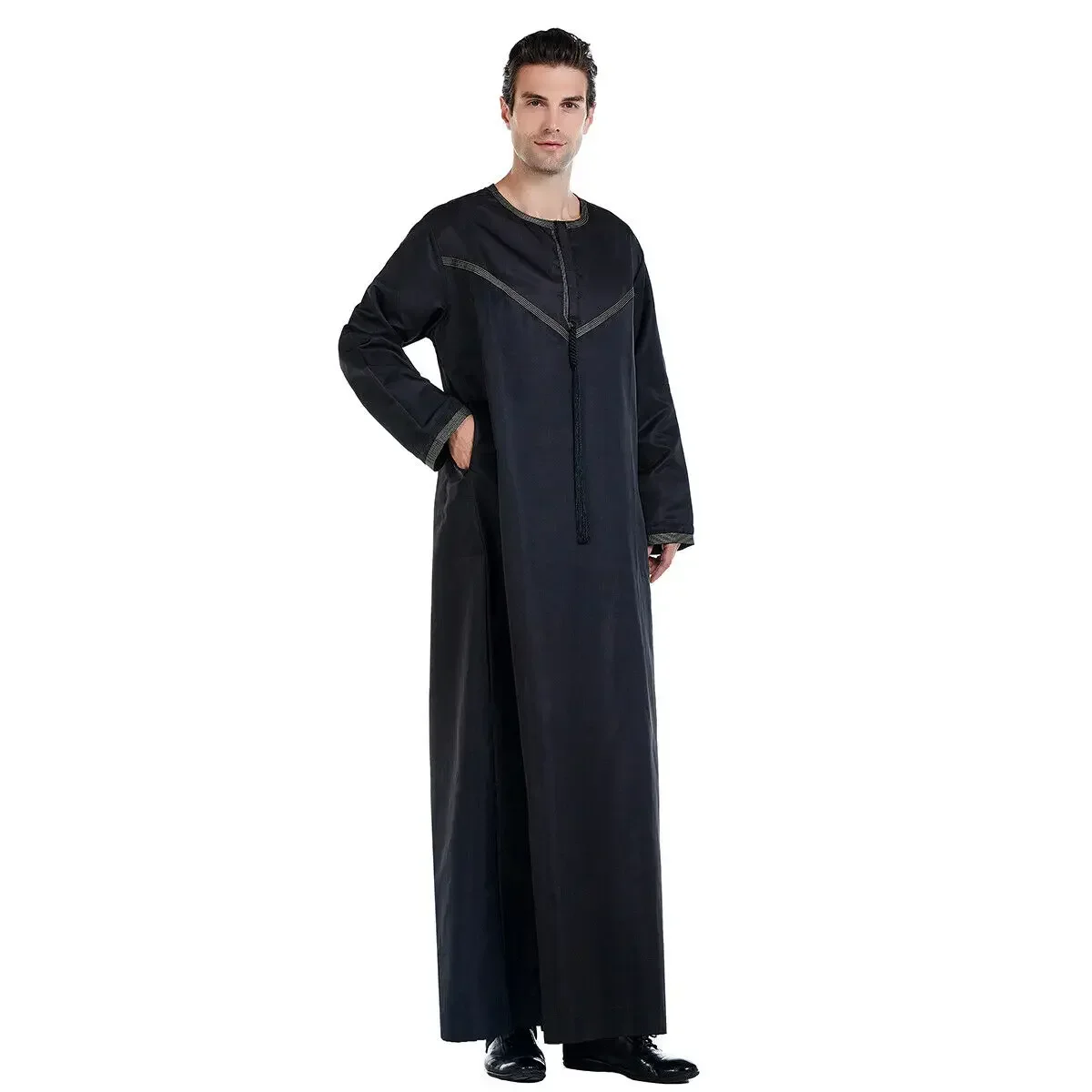 Saudi Arabia Men Islamic Clothing Thobe Jubba Thoub Muslim Robe Eid Ramadan Prayer Dress Middle East Kaftan Djellaba Abaya Abaya