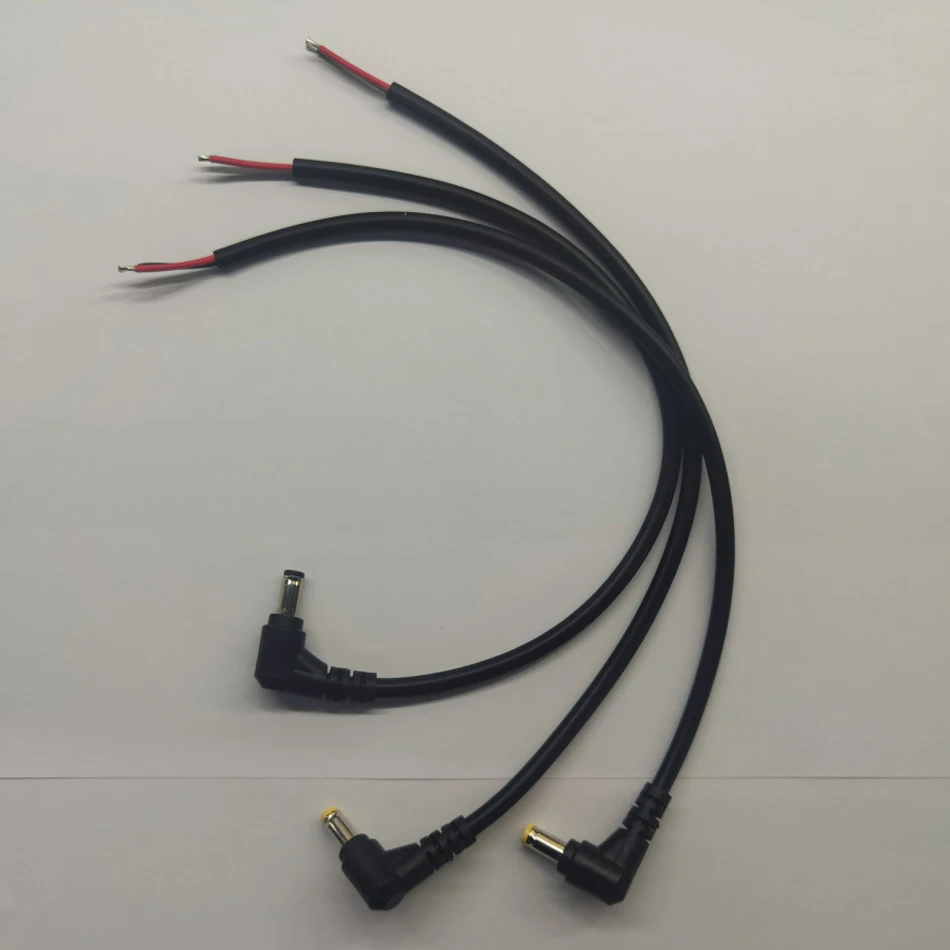 16AWG L-shaped DC Cable Connector 5.5X2.1mm Male Right Angle Cord Cable 5.5 x 2.5mm Power Plug 18AWG Connector Male Cable view 5