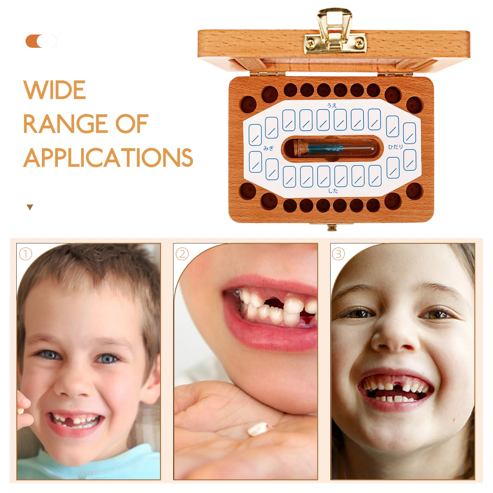 

Baby Tooth Box Wooden Keepsake ganizer for Boys Girls Compact Lightweight Storage First Tooth Saver Kids Frame