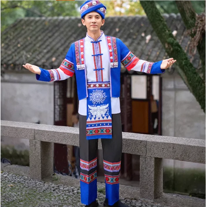 

Мужской этнический костюм Minority Yi Festival Dance Miao Performance