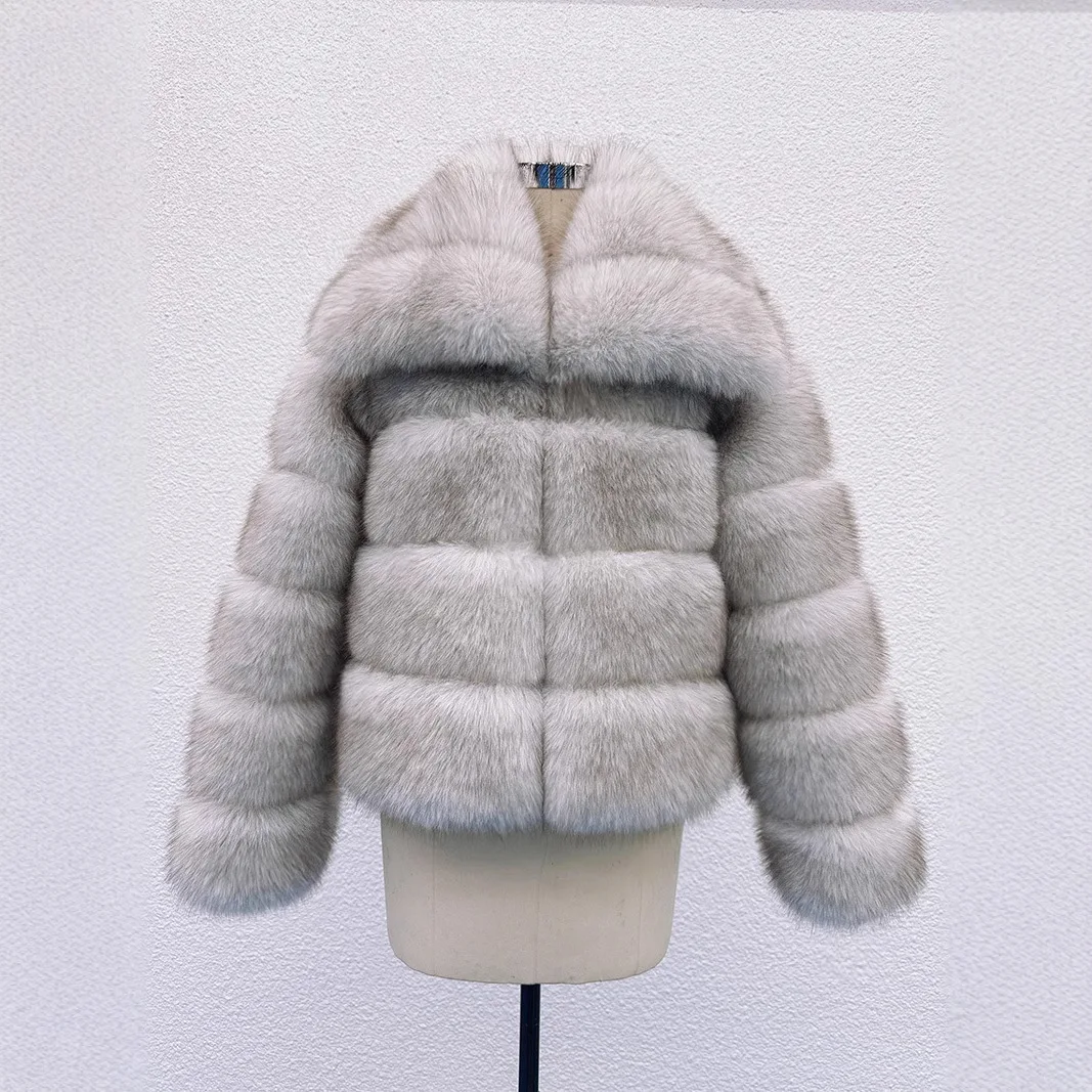 

Зимняя теплая роскошная женская куртка из искусственного меха 2026 года, тяжелая плюшевая шуба из искусственного меха лисы с отложным воротником, пальто, верхняя одежда