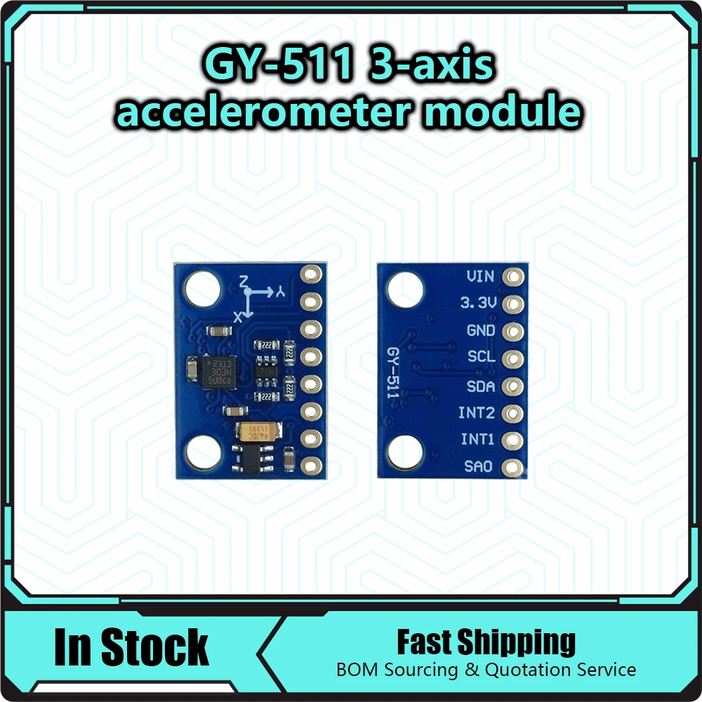 GY-511 LSM303DLHC 3-Axis Electronic Compass Compass Acceleration High Precision Sensor 3 Axis Magnetometer Module Sensor for Ard