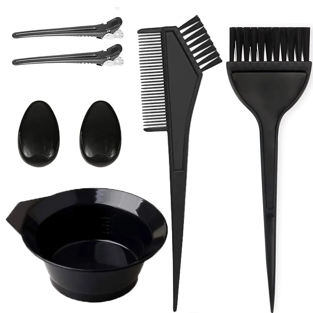 7/4/3Pcs/set Hair Dyeing Kit Hair Color Dye Bowl Stirring Brush For Hair Coloring Bleaching DIY Salon Home Hair Dye Tools C0037A