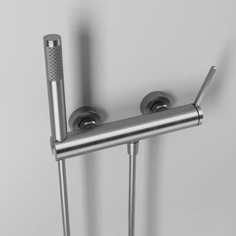 نحى الذهب حوض استحمام للاستخدام في الحمام و خلاط دش رمادي حمام ودش صنبور مجموعة الحائط النحاس الأسود/الكروم الحمام الصنابير النحاس #5