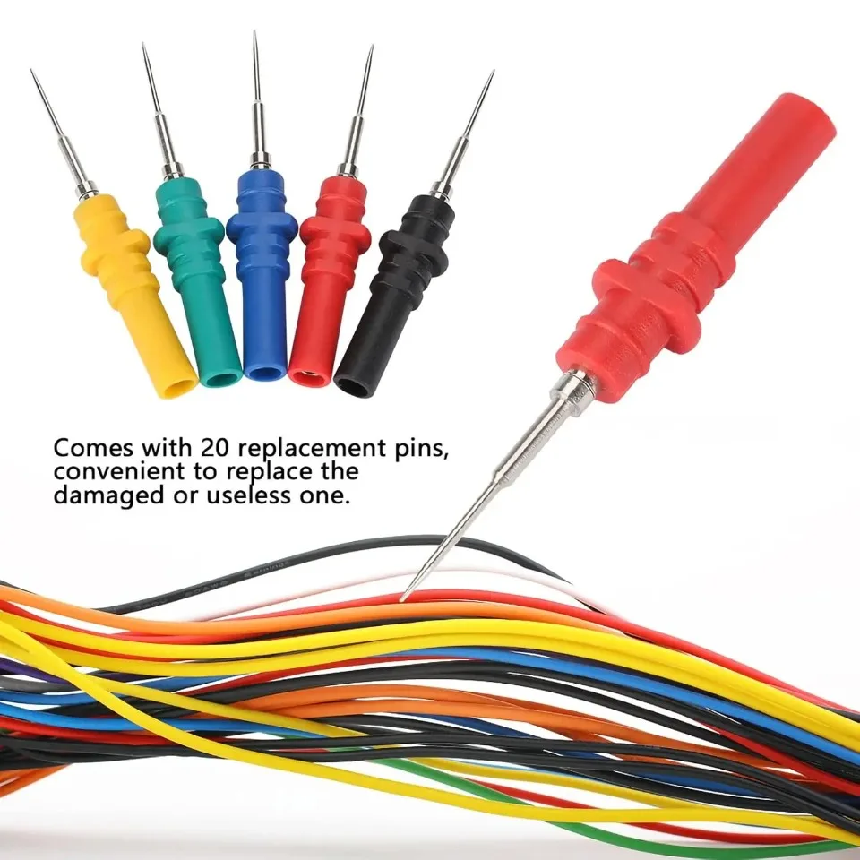 P8002 15pcs Automotive Diagnostic Test Probe Puncture Needles Oscilloscope Probe Pins Set Repair Tool Accessories HT307