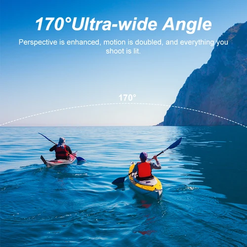 Imagen 2 del producto Cámara de acción Ourlife 4K 30FPS WiFi 30M bajo el agua impermeable 170 ° Grabación de vídeo deportiva DVR Cámara de vídeo con pantalla de 2,0''