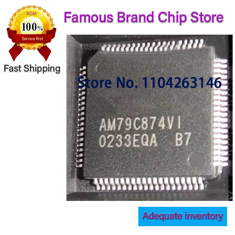 

2PCS/LOT AM79C874VI AM79C874 TQFP80 NEW Original