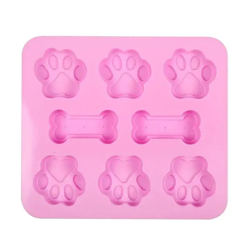 Creative New 2026 Cute Dog Footprint & Bone Silicone Mold DIY Fondant Cake Cookie Cutter Handmade Baking Bakeware Accessories