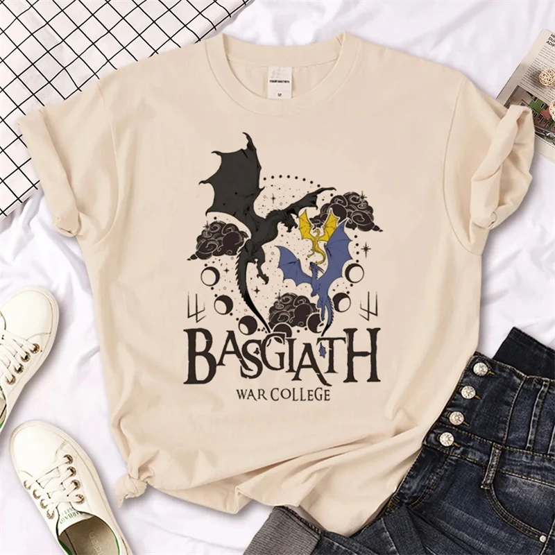 T-shirt graphique Fourth Wing pour femme, streetwear, vêtements d'anime japonais, 600