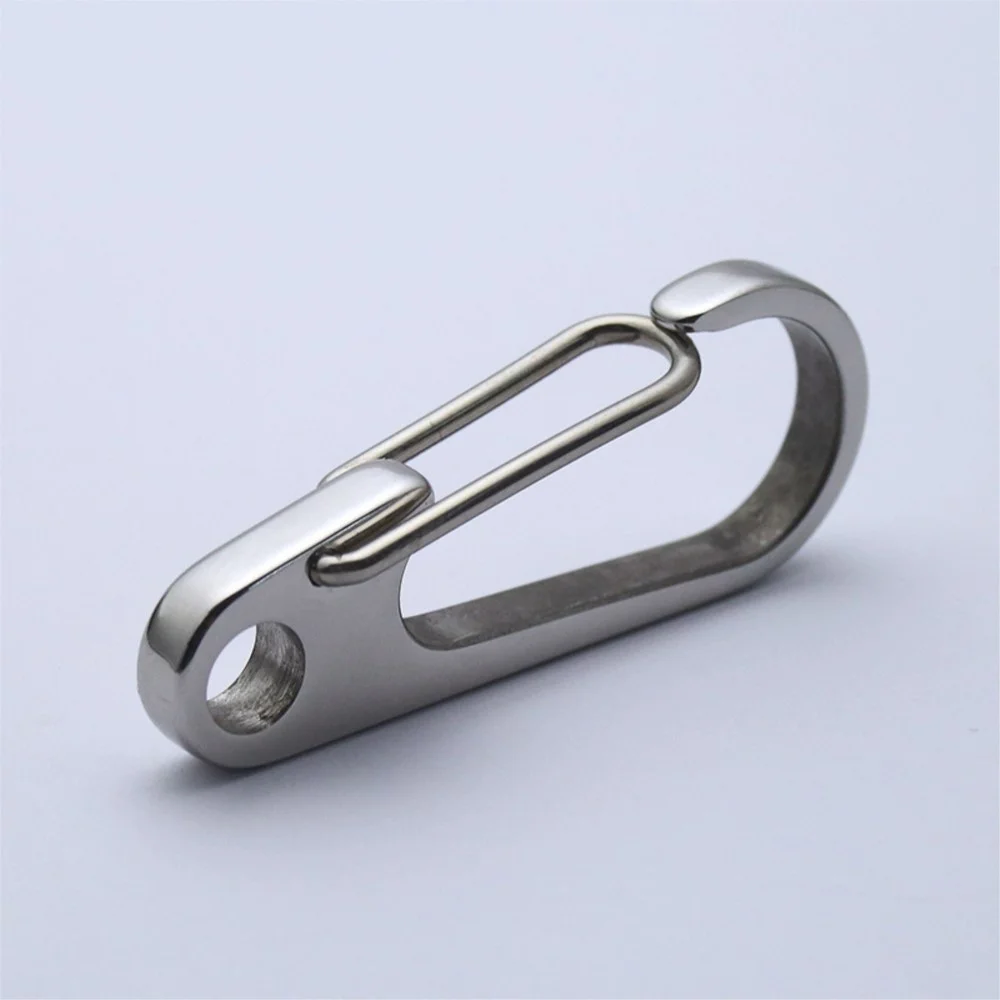 2 Stück Edelstahl Mini-Karabinerhaken Federclip Schlüsselanhänger für DIY Schlüsselringe Camping Rucksack Schmuck Zubehör – Detail 7