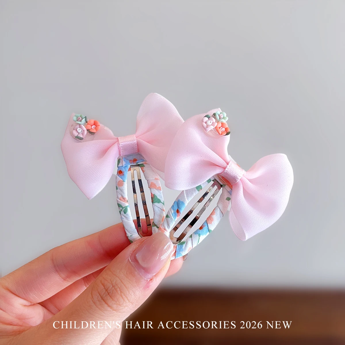 Neue süße 4-teilige Tüll-Schmetterlings-Haarspangen für Frauen, Mädchen und Kinder, in Macaron-Farben, Organza-Schleifen-Haarspangen, Haar-Accessoires. – Detail 12
