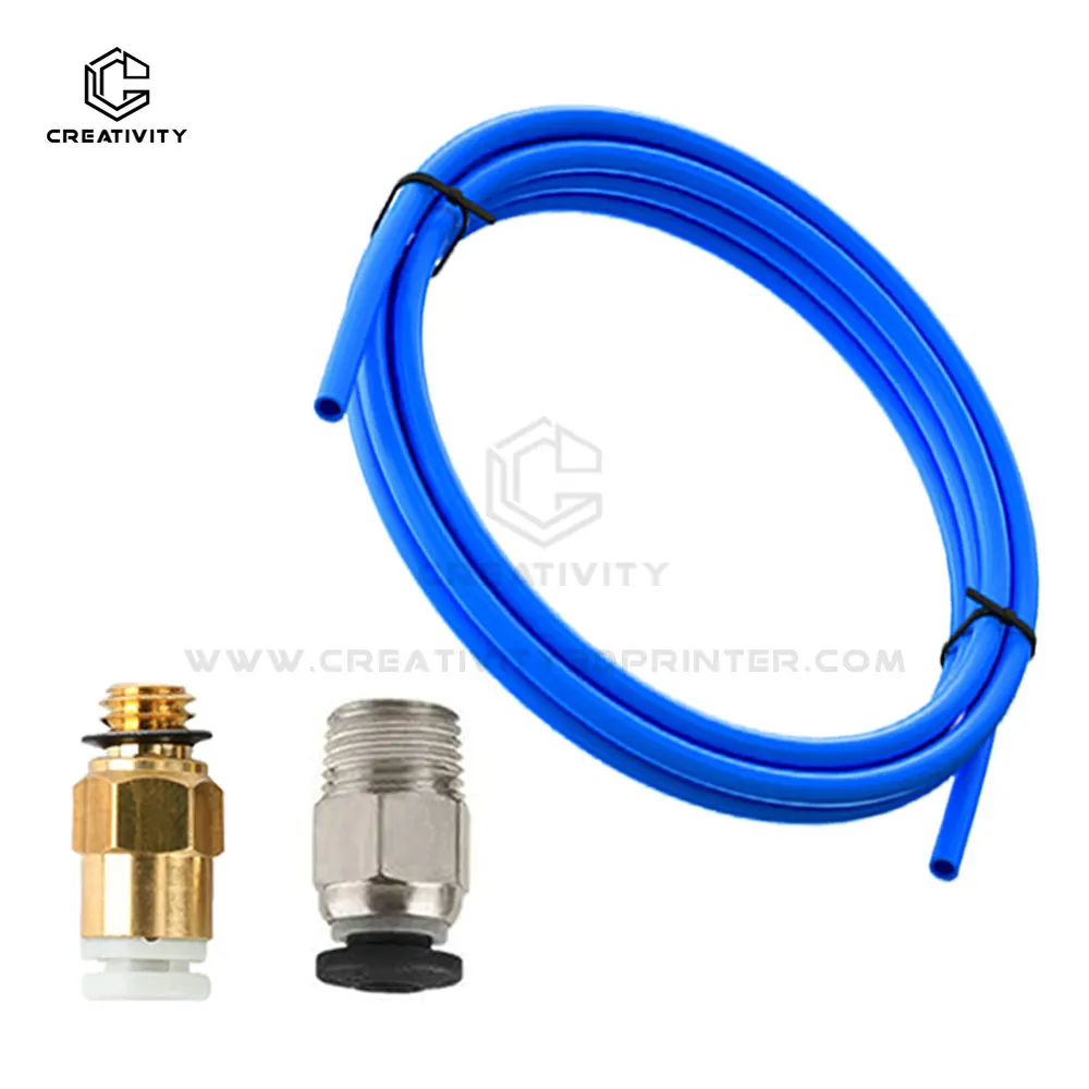 Pneumatic Air Connector Fitting PC4-M6 PC4-01 1M Bowden PTFE Tube Pipe Connector  For Ender 3 CR10 1.75mm Filament 3D Printer