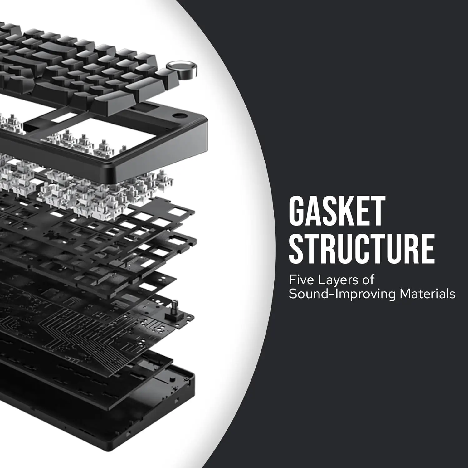 AULA F99PRO Gaming Mechanical Keyboard 99 Key Three Mode Wireless Hot Swappable Gasket Structure Custom Keyboard with Media Knob