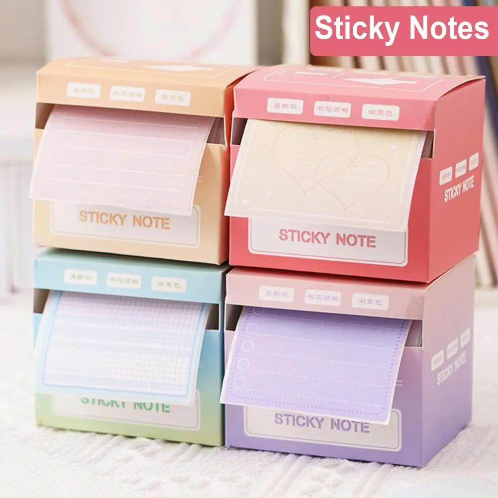 256 Sheets/Box Roll Tape Sticky Notes Full Adhesive Pull Out Dispenser Boxes To-Do Lists Tear-off Sticky Notes Office Supplies