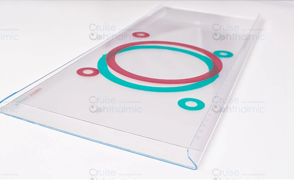 Circled Duochrome Optometric Red/Green Stereo Test | 6 pcs in | Low Vision Test Chart Stereo Balance Charts