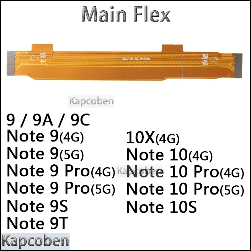 Main Board Flex for Xiaomi Redmi Note 9 9A 9C 9T 9S 10 10X 10S Pro 4G 5G Motherboard Antenna Connector Cable