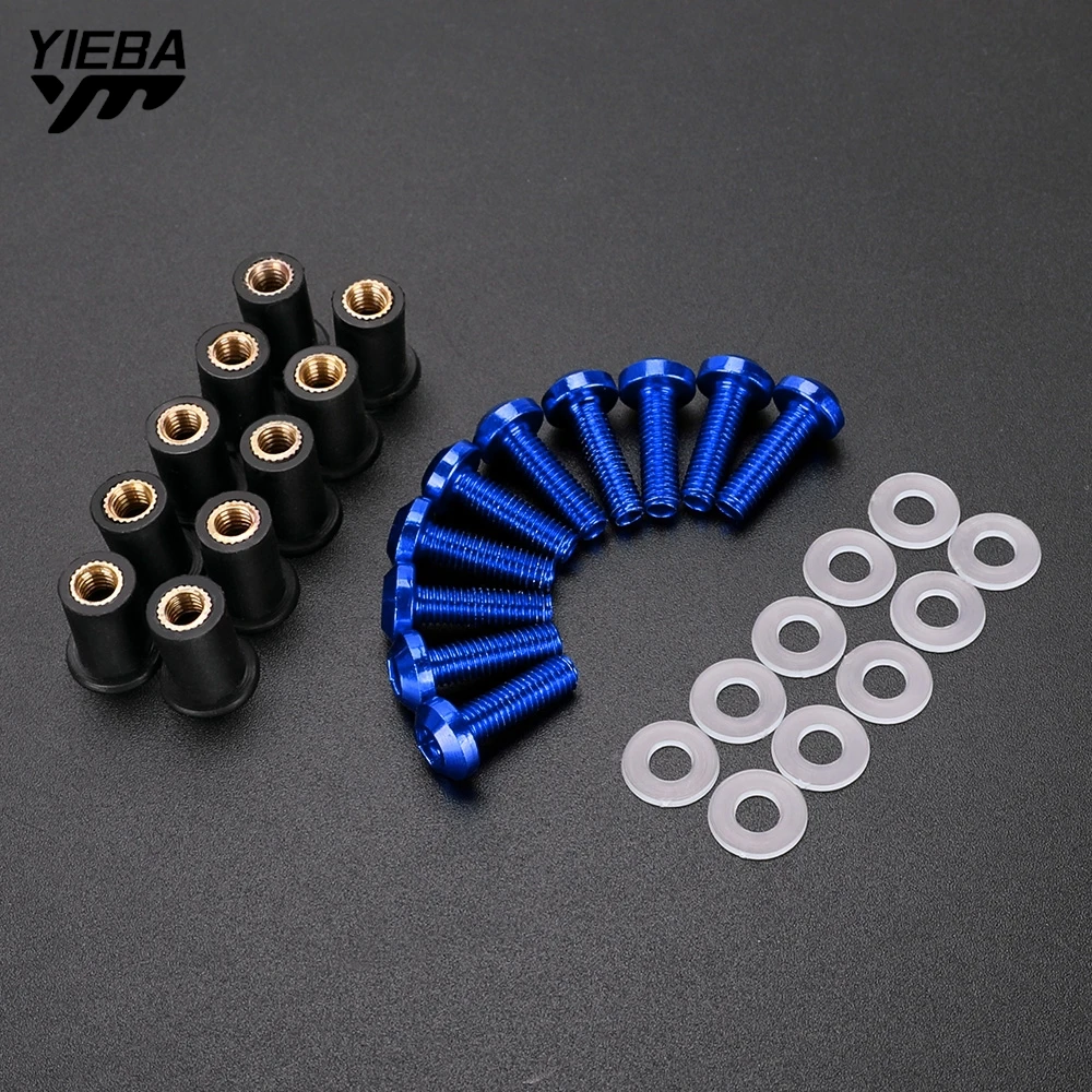 

For YAMAHA MT-09 MT-07 TRACER mt09 mt07 TRACER 700 900 7/9 gt TENERE 700 T7 M5 10PCS 5mm Windscreen Windshield Bolts Screw Kits