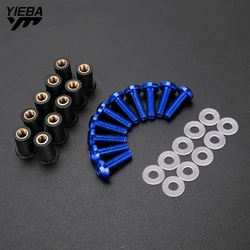 For YAMAHA MT-09 MT-07 TRACER mt09 mt07 TRACER 700 900 7/9 gt TENERE 700 T7 M5 10PCS 5mm Windscreen Windshield Bolts Screw Kits