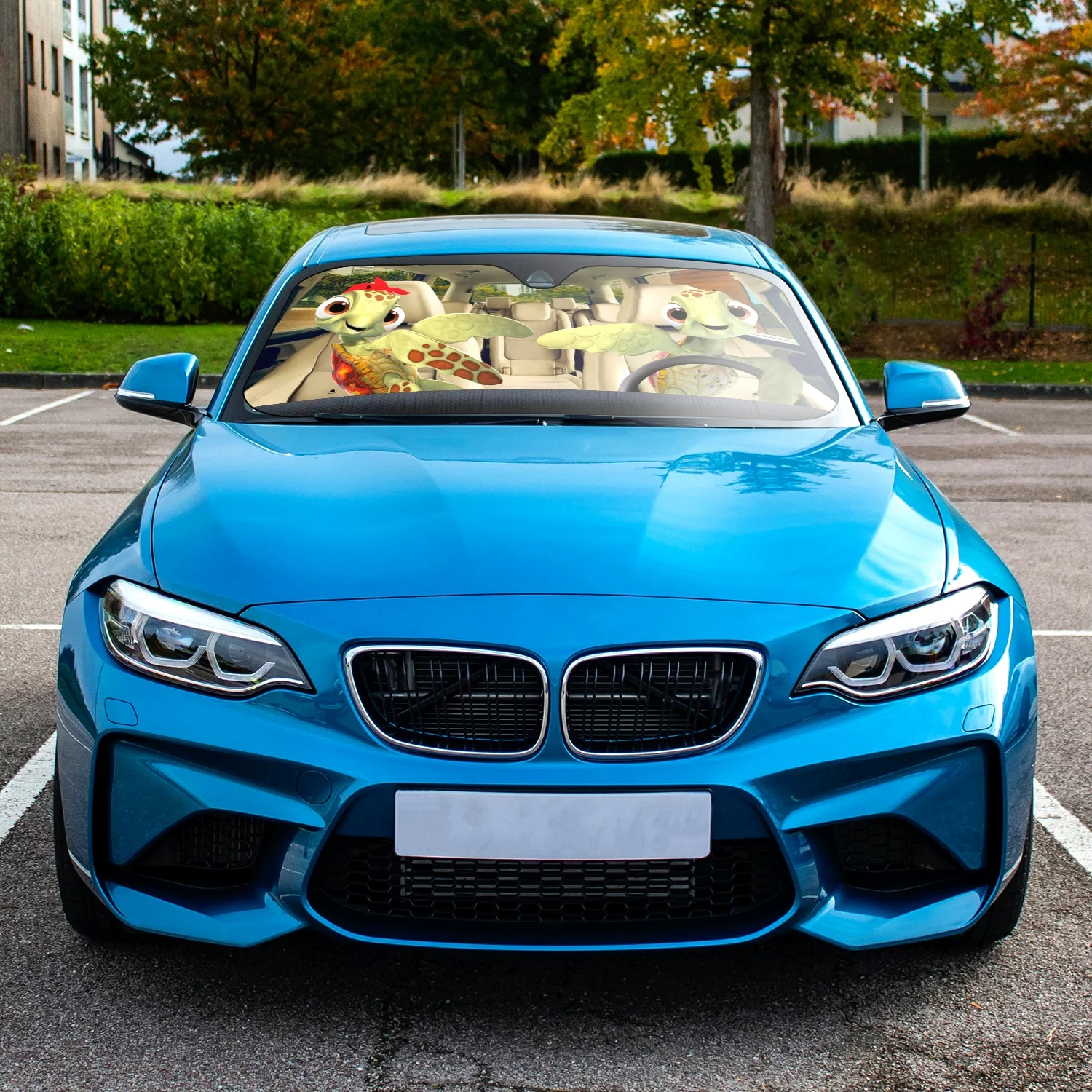 

1 шт. Солнцезащитный козырек на лобовое стекло автомобиля Secartoon Sea Turtle — Keep Your Vehicle Cool & UV Protected — Подходит для внедорожников и грузовиков — В комплект входят 4 бесплатно