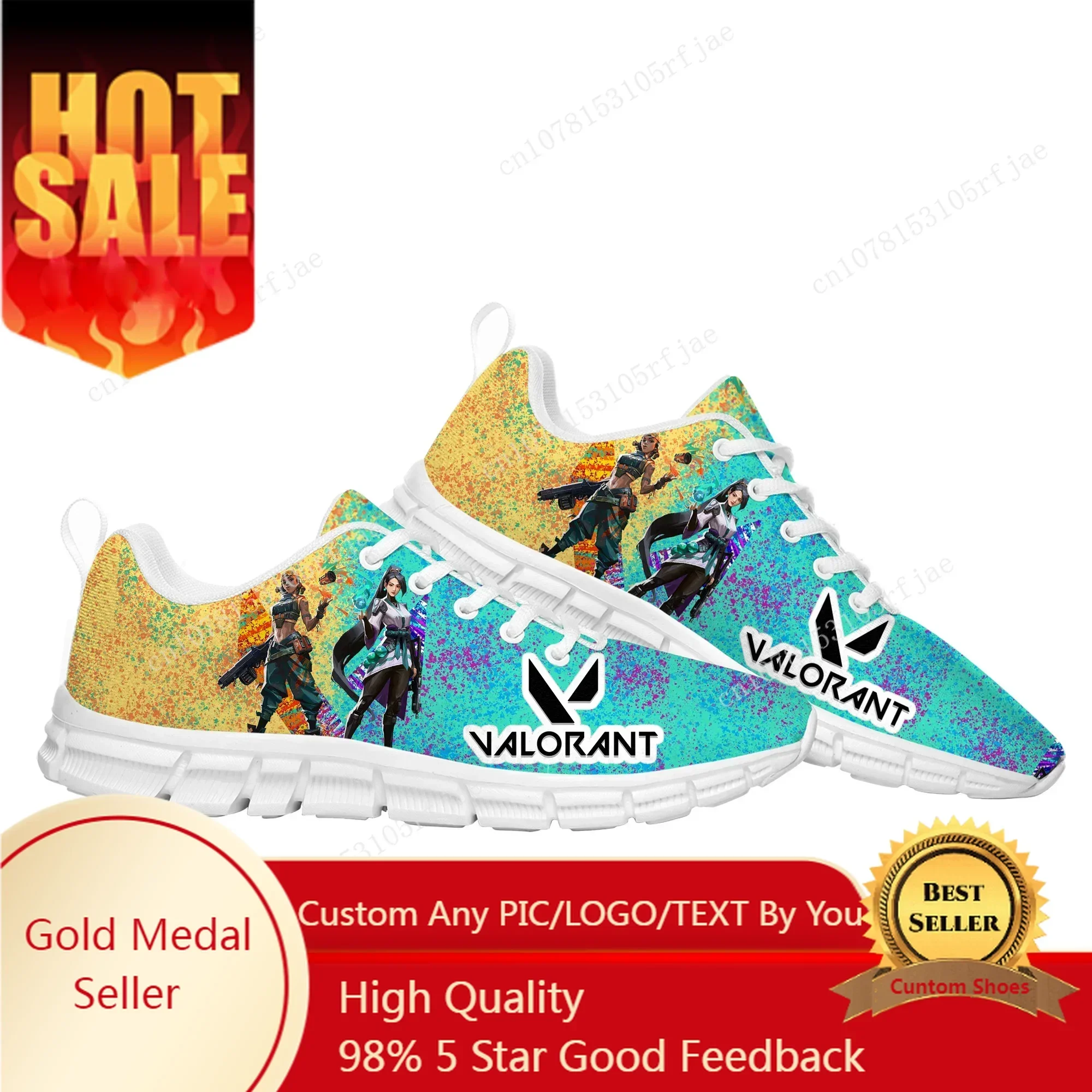 Agent Manga Cartoon Game Valorant Sports Shoes Men Women  Sneaker Tailor Made Couple Built Shoes