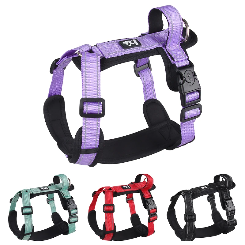 Pet Dog Harness With Handle for Small Large Dogs French Bulldog Vest Harness Adjustable Puppy Chest Straps Labrador Dogs Collars