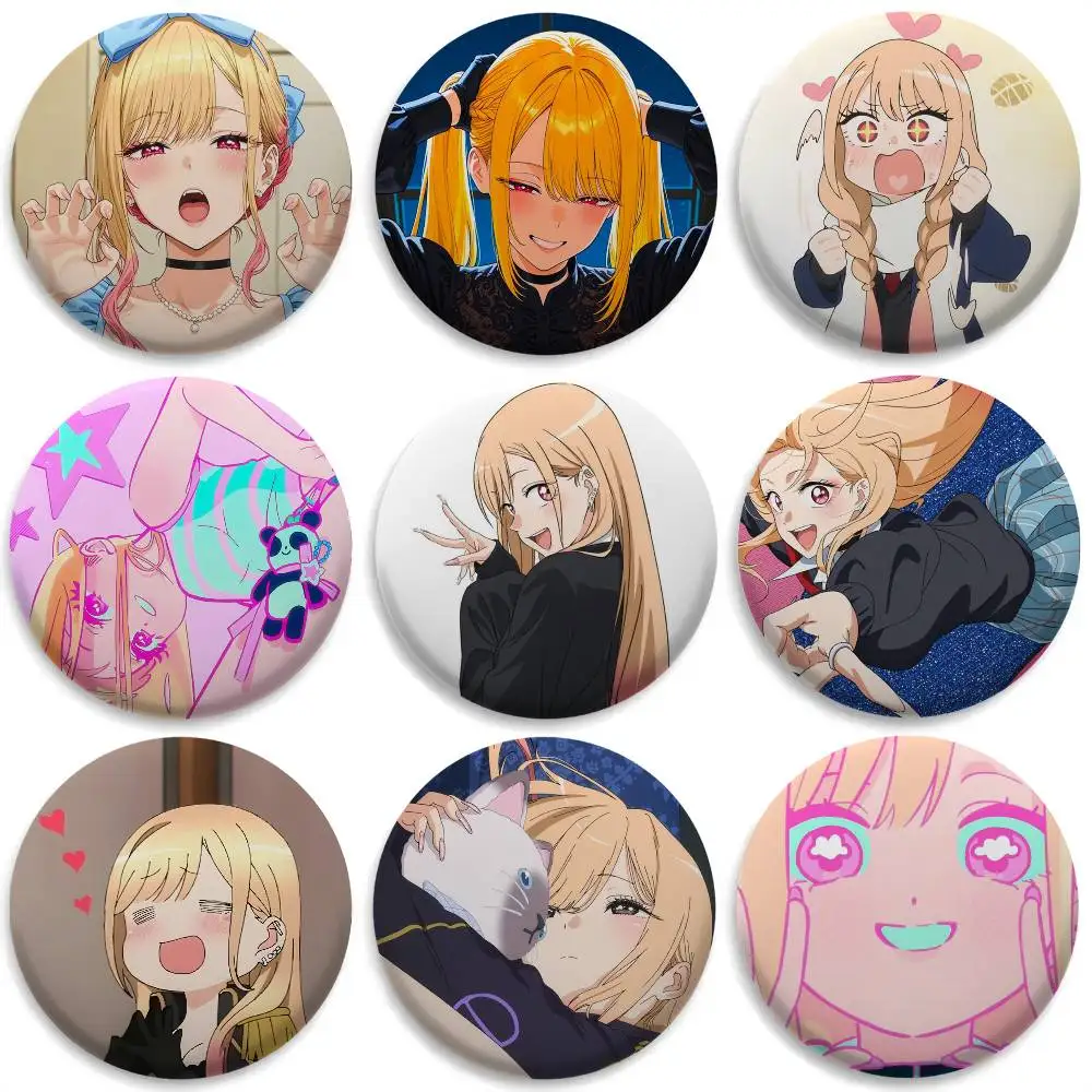 

Sono Bisque Doll Wa Koi Wo Suru Badges Round Exquisite Badge Brooches Creative Pins For Clothes Hat Backpack Gift Accessories