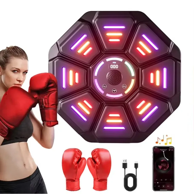 Music Boxing Training Punching Equipment Wall Mounted Kick Punching Wall Target Boxing Machine Electronic Music Boxing Machine