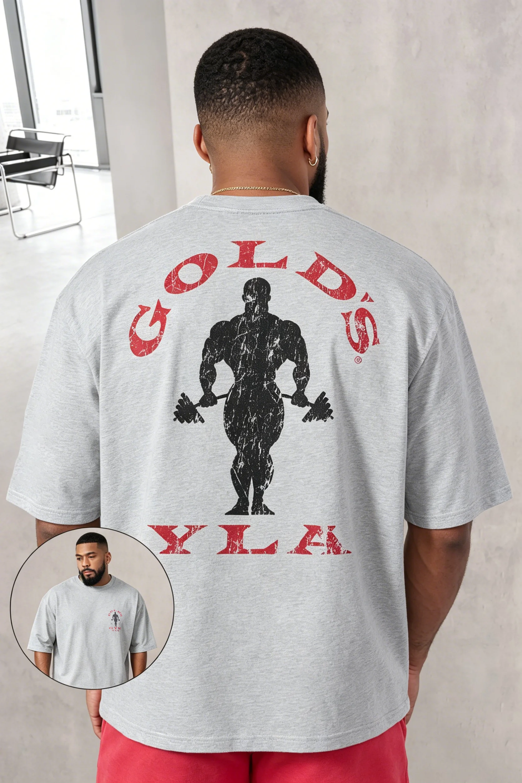 New T-shirt men's printed T-shirt - suitable for daily exercise, fitness, slim fit, short sleeved, plus size T-shirt