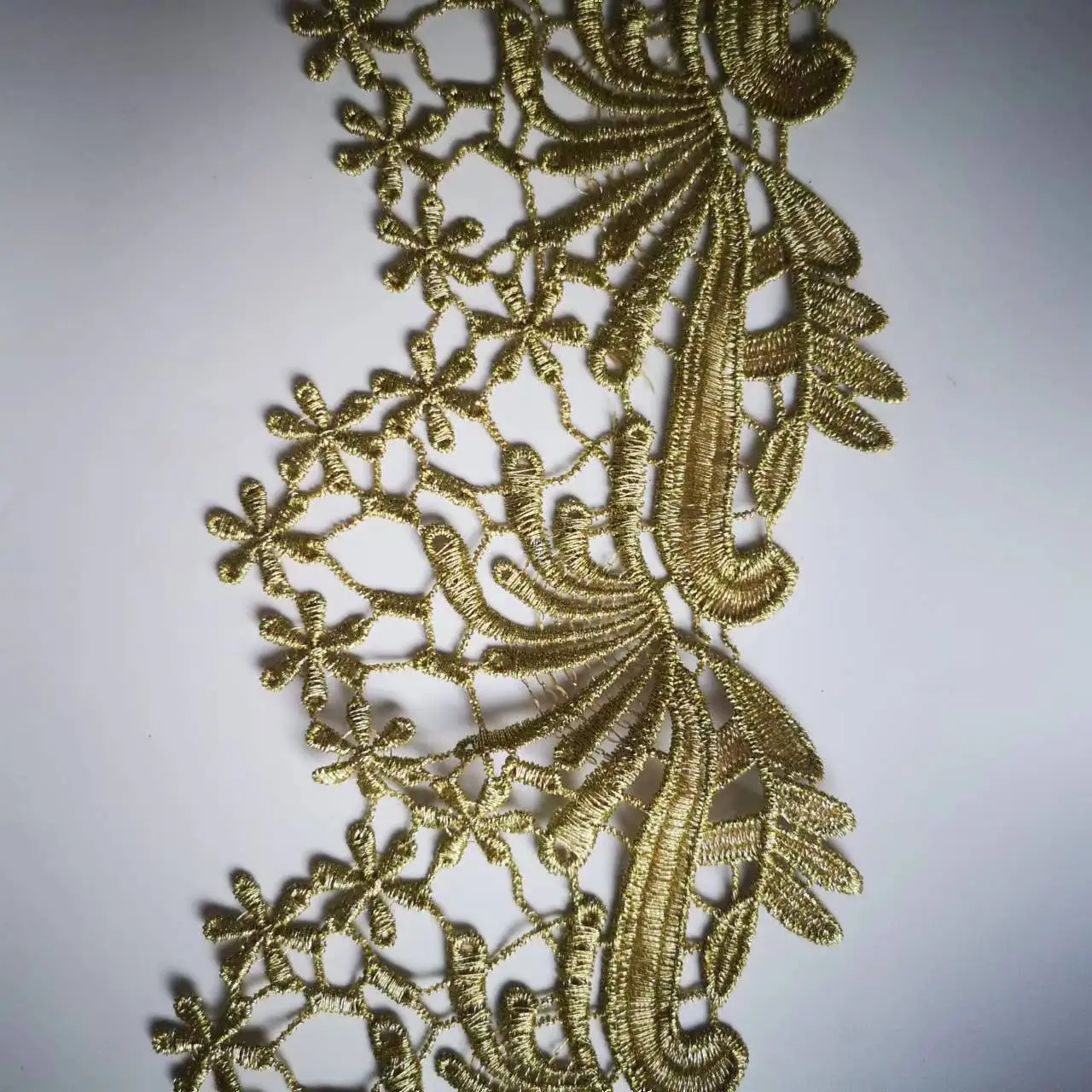 1 Yard 9cm Width Good quality Gold Venice Lace Trim Wedding DIY Crafted Sewing Flower Venise Lace Trim Fabric