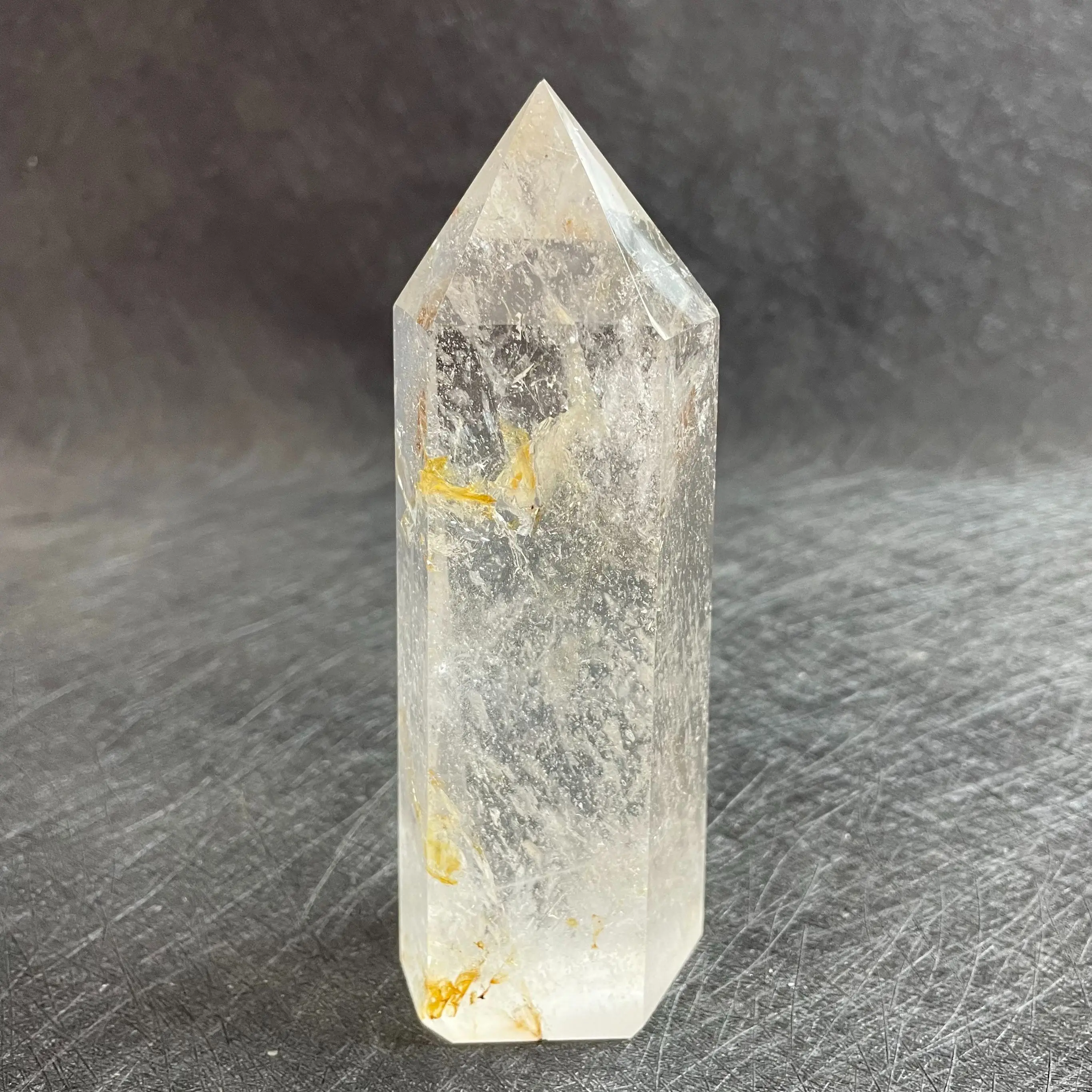 386g Natural Stone Clear Quartz Tower Home Decoration Rock White Crystal Wand Point Rough Polished Obelisk Healing Z180