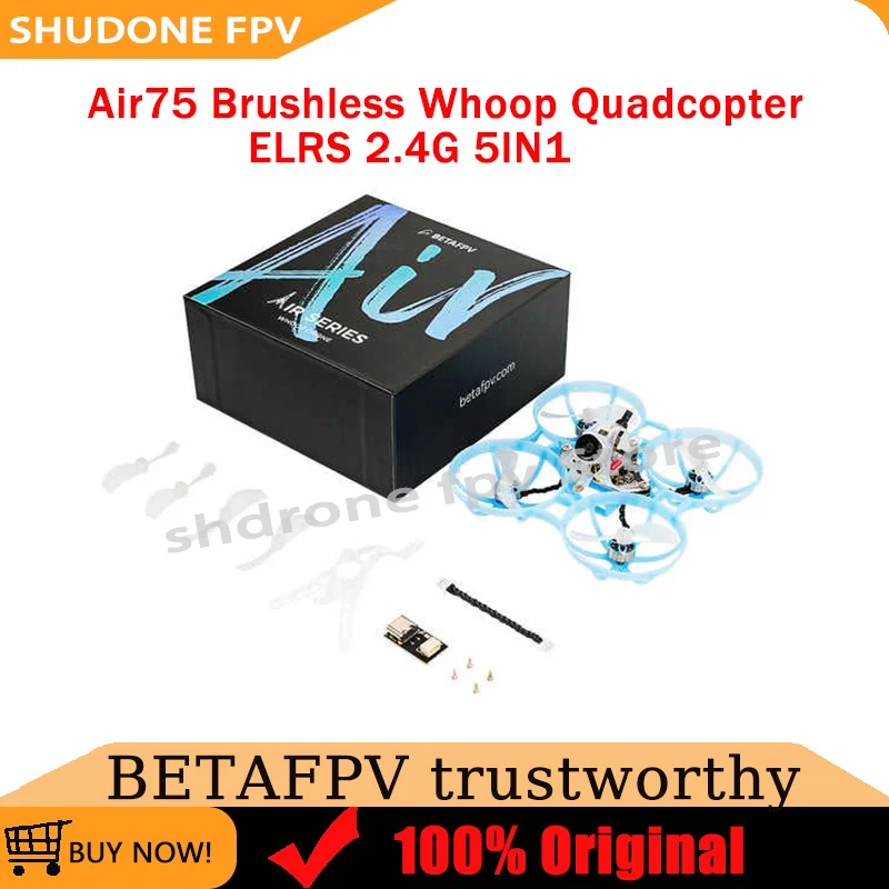 New BETAFPV Air75 Brushless Whoop Quadcopter ELRS 2.4G 5IN1 Air Brushless Flight Controller Drone Toys for Indoor/Outdoor